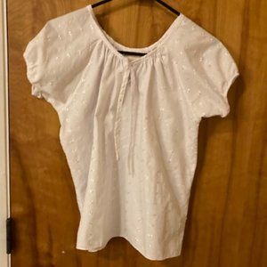 White Floral Eyelet Blouse (3 for $12)